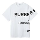 【4/25限定 当選確率1/2 MAX100 POINT BACK ※要エントリー】【アウトレット】バーバリー BURBERRY クルーネックTシャツ ホワイト 8040691 white HARLFORD【返品送料無料】 2023SS