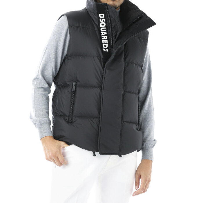 ディースクエアード DSQUARED2 ダウンベスト ブラック メンズ s74fb0289 s54981 900 PUFFER VEST【返品送料無料】【ラッピング無料】【あす楽対応_関東】[2022AW]