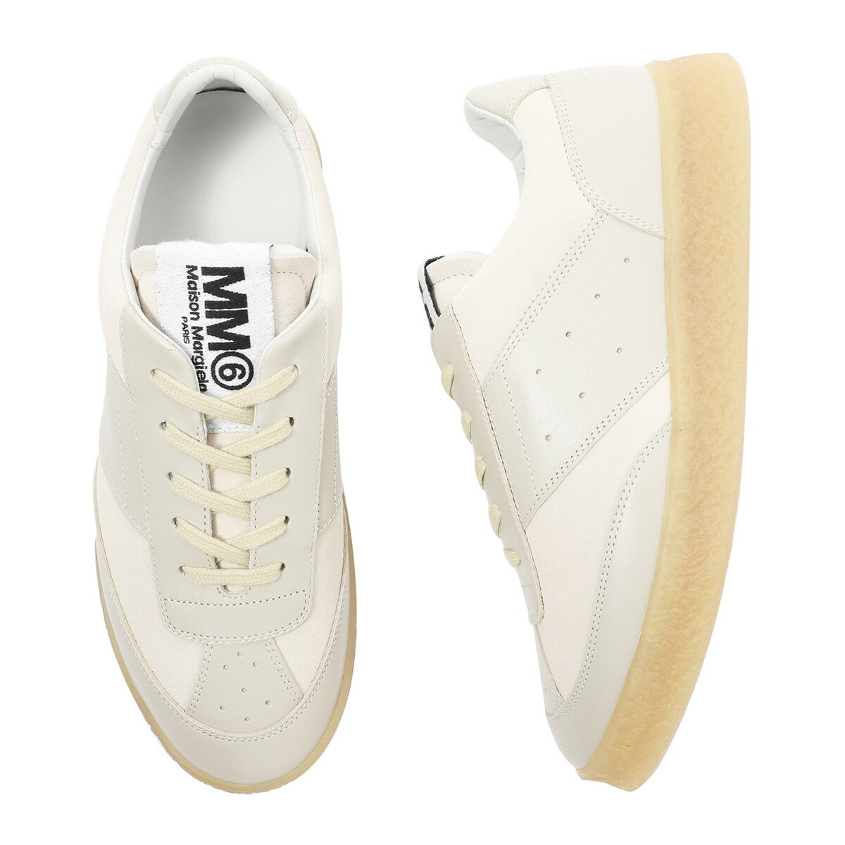 【P10倍！10/13 20時~10/23 10時まで】エムエム 6 メゾンマルジェラ MM6 Maison Margiela スニーカー ベージュ レディース s59ws0160 p0673 t2040 6 COURT【あす楽対応_関東】【返品送料無料】【ラッピング無料】のサムネイル