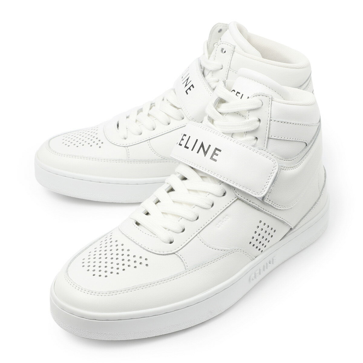 【アウトレット】【ラスト1点】セリーヌ CELINE ハイカットスニーカー ホワイト レディース 大きいサイズあり 34501 3338 01op CELINE TRAINER Z TRAINER CT-03【返品送料無料】のサムネイル
