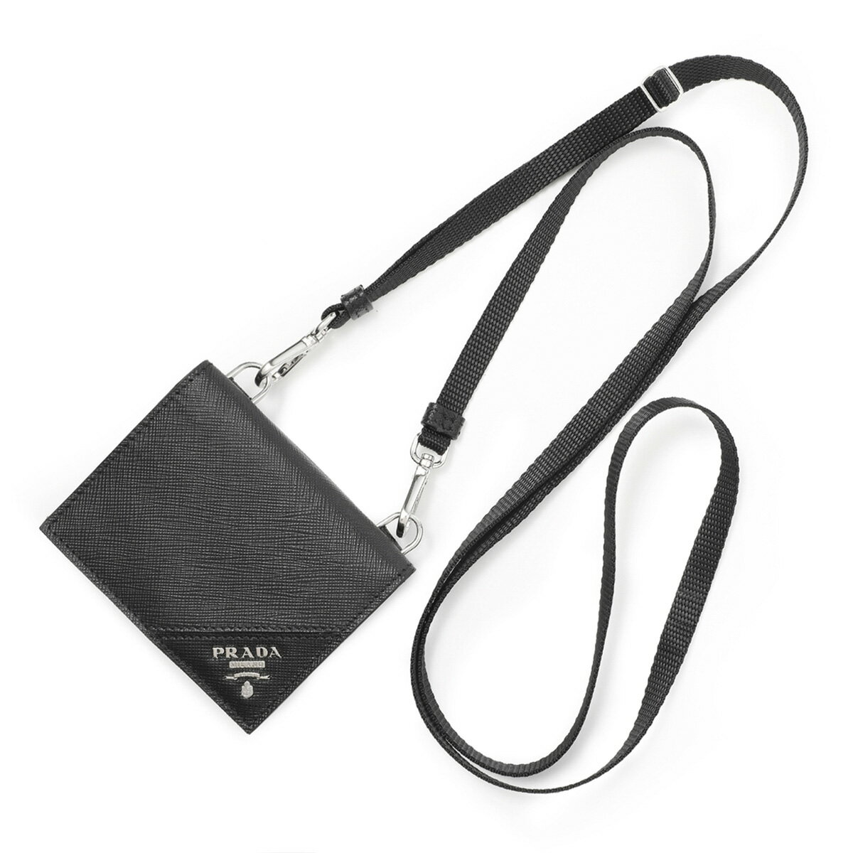 【アウトレット】プラダ PRADA カードケース ブラック 2mr035 qme f0002 SAFFIANO METAL【返品送料無料】