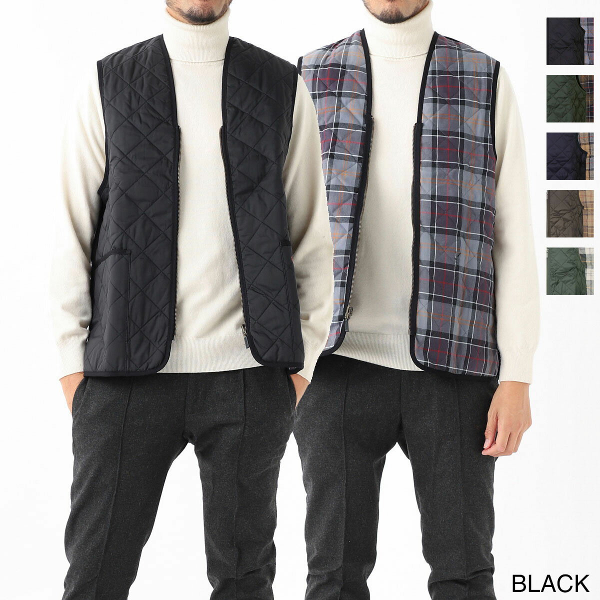 バブアー Barbour 中綿入りベスト ジレ メンズ mli0001bk91 black modern QUILTED WAISTCOAT/ZIP-IN LINER