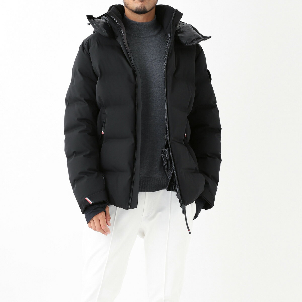 【5/18限定 当選確率1/2 MAX100 POINT BACK ※要エントリー】モンクレール グルノーブル MONCLER GRENOBLE フード付き ダウンジャケット ブラック montgetech 4190830 53066 999 MONTGEGETECH【返品送料無料】