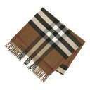 バーバリー マフラー（レディース） 【アウトレット】バーバリー BURBERRY ストール ブラウン 8045336 birchbrown OVERSIZED HALF MEGA CHECK SCARF【返品送料無料】