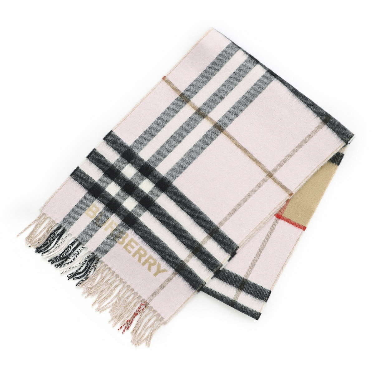 バーバリー マフラー（レディース） 【アウトレット】バーバリー BURBERRY ストール ベージュ 8050493 archivebeige GIANT CHECK LATERAL SPLIT SCARF【返品送料無料】[2022AW]