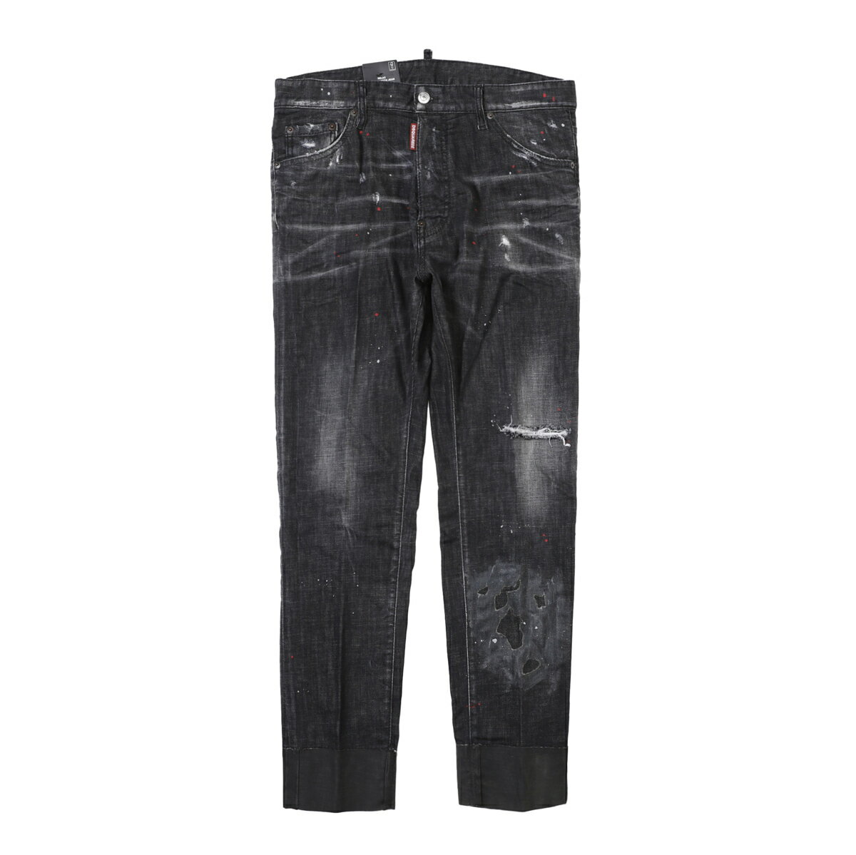 ディースクエアード DSQUARED2 ボタンフライジーンズ ブラック s71lb1084 s30357 900 RELAX LONG CROTCH JEAN