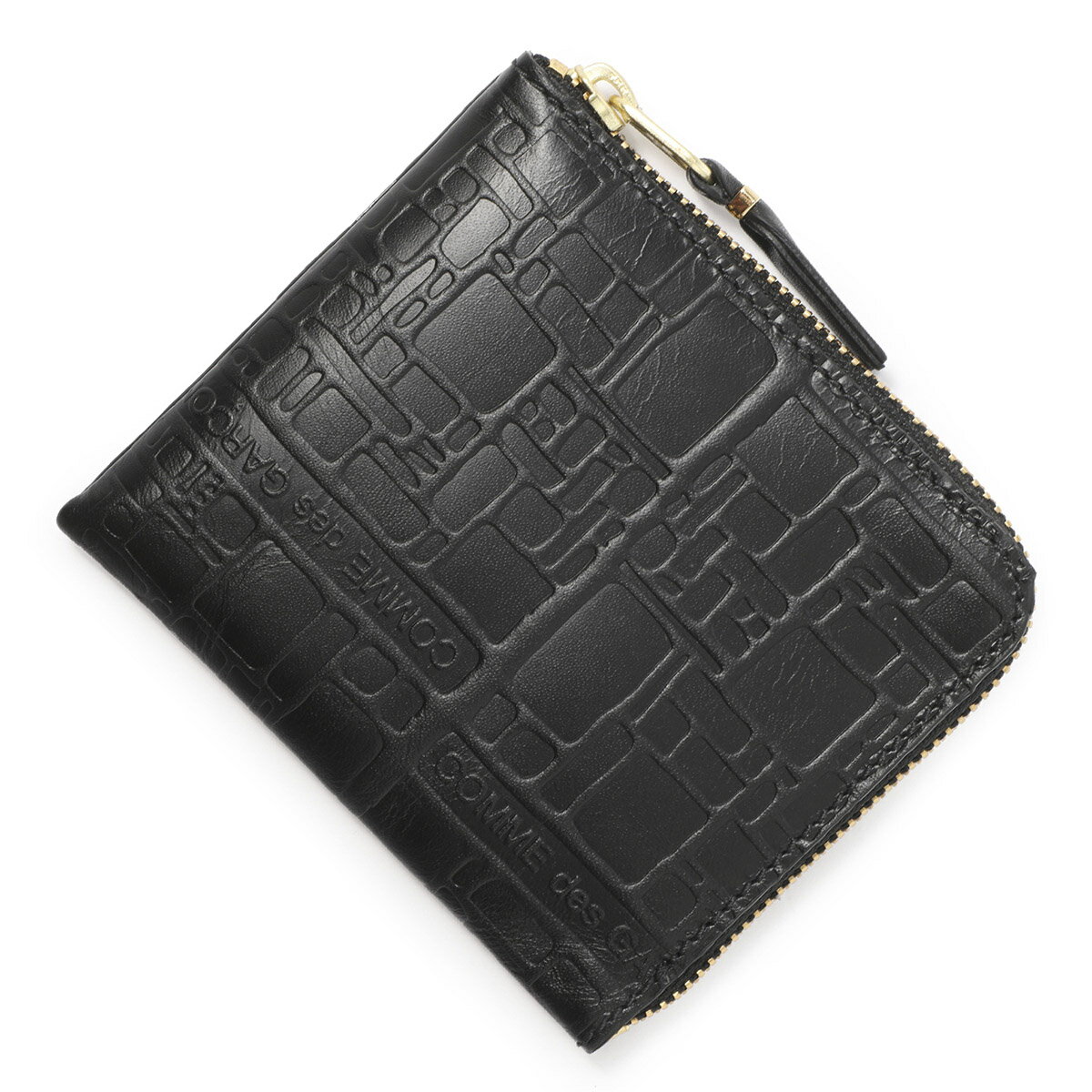 U, 吉 - コム デ ギャルソン COMME des GARCONS コインケース ブラック メンズ レディース sa3100el black EMBOSSED LOGOTYPE1【返品送料無料】[2026SS]