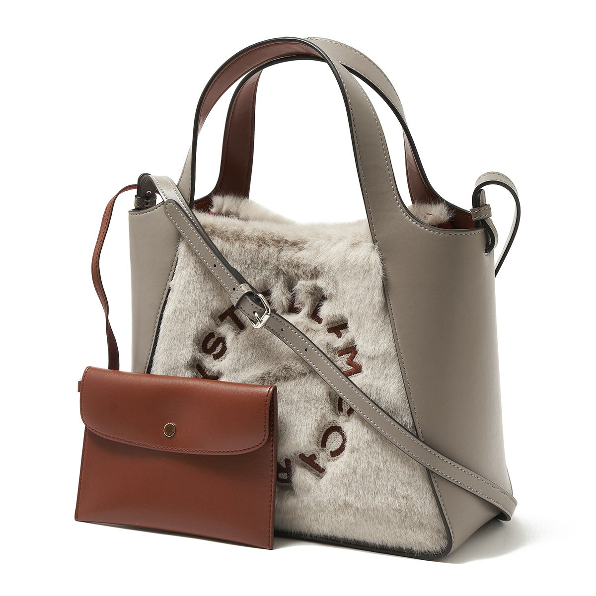 ステラマッカートニー STELLA McCARTNEY トートバッグ ショルダーバッグ グレー レディース 513860 wp0098 t203 STELLA LOGO【返品送料無料】のサムネイル