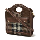 【アウトレット】バーバリー BURBERRY トートバッグ 2WAY ショルダーバッグ ブラウン 8049138 darkbirchbrown chk POCKET BAG【返品送料無料】