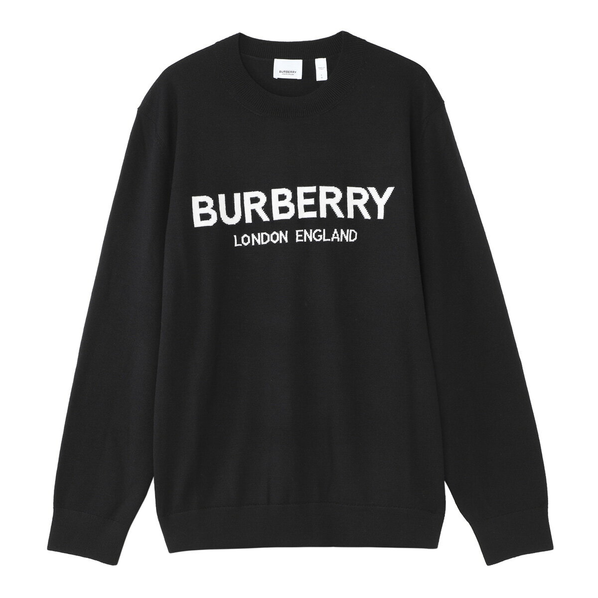 バーバリー BURBERRY クルーネックニット ブラック 8054896 black LOGO INTARSIA WOOL BLEND SWEATER