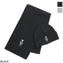 ラルフローレン 【アウトレット】ポロラルフローレン POLO RALPH LAUREN マフラー ニットキャップ セット pc1044 001【返品送料無料】[2022AW]