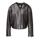 セリーヌ CELINE レザージャケット ブラウン 2f349 305q 19eh PURE COLLAR JACKET WITH SNAP BUTTONS IN SOFT LAMBSKIN