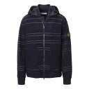 ストーンアイランド ストーンアイランド STONE ISLAND ジップアップ ニットブルゾン ブルー 771542854 v0020 PANNO MILITARE+RIGHE REFLECTIVE【返品送料無料】