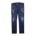 【アウトレット】ディースクエアード DSQUARED2 ボタンフライジーンズ ブルー s74lb1274 s30342 470 SKATER JEANS【返品送料無料】[2023SS]