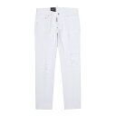 【アウトレット】ディースクエアード DSQUARED2 ボタンフライジーンズ ホワイト s74lb1278 stn833 100 SKATER JEANS【返品送料無料】 2023SS