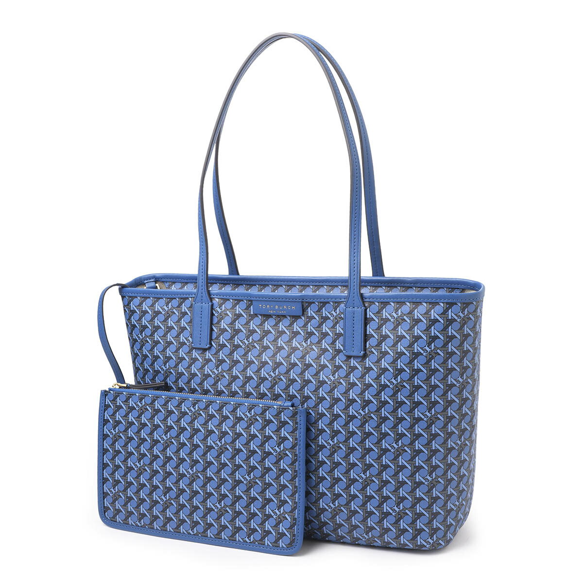 トリーバーチ バッグ（レディース） 【3万円均一】トリーバーチ TORY BURCH トートバッグ ブルー 147748 454 BASKETWEAVE バスケットウィーブ【返品送料無料】[2023SS]