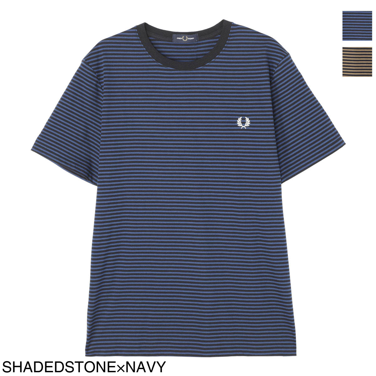 フレッドペリー Tシャツ メンズ 【アウトレット】フレッドペリー FRED PERRY クルーネック半袖Tシャツ m5616 r84 Fine Stripe T-Shirt【返品送料無料】[2023SS]