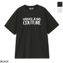 【1万円均一】【アウトレット】ヴェルサーチェ VERSACE JEANS COUTURE クルーネックTシャツ メンズ 74gaht03 cj00o l01【返品送料無料】【ラッピング無料】[2023SS]