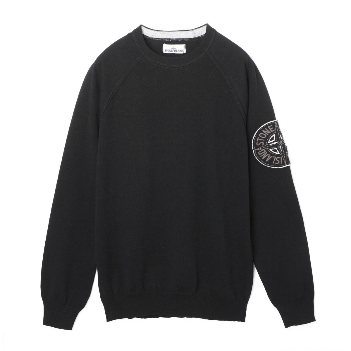 【アウトレット】【ラスト1点】ストーンアイランド STONE ISLAND クルーネックニット ブラック 7815523b7 v0029 523B7 ORGANIC COTTON【返品送料無料】