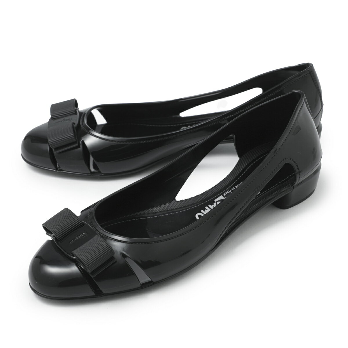 フェラガモ FERRAGAMO (Salvatore Ferragamo) パンプス ブラック varajelly 035656 0726363 nero VARA JELLY ワイズC【返品送料無料】のサムネイル