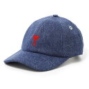 アミ AMI ALEXANDRE MATTIUSSI ベースボールキャップ ブルー ucp213 de0001 479 lightblue navy RED AMI DE COEUR EMBROIDERY CAP