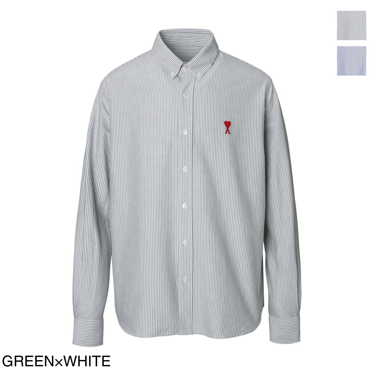  6 1 Im1 2 MAX100%POINT BACK vGg[ A~ AMI ALEXANDRE MATTIUSSI {^_EVc hsh113 co0021 325 evergreen naturalwhite BUTTON DOWN AMI DE COEUR SHIRT ԕi  