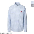 アミ AMI ALEXANDRE MATTIUSSI ボタンダウンシャツ カジュアルシャツ hsh113 co0023 475 skyblue naturalwhite BUTTON DOWN AMI DE COEUR SHIRT【返品送料無料】