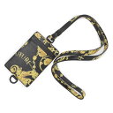 ヴェルサーチェ ヴェルサーチェ VERSACE JEANS COUTURE ストラップ付き カードケース ブラック 75ya5pb8 zp357 g89 RANGE CHAIN BAROQUE-SKETCH 8【返品送料無料】[2023AW]