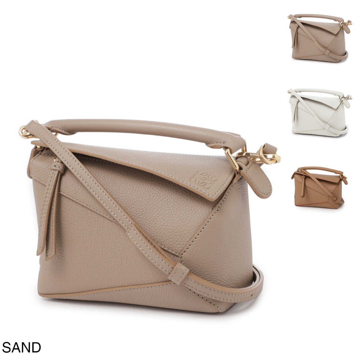 ロエベ バッグ（レディース） ロエベ LOEWE ハンドバッグ 3WAY ショルダーバッグ レディース a510p88x16 2150 PUZZLE EDGE MINI【返品送料無料】【ラッピング無料】[2024SS]