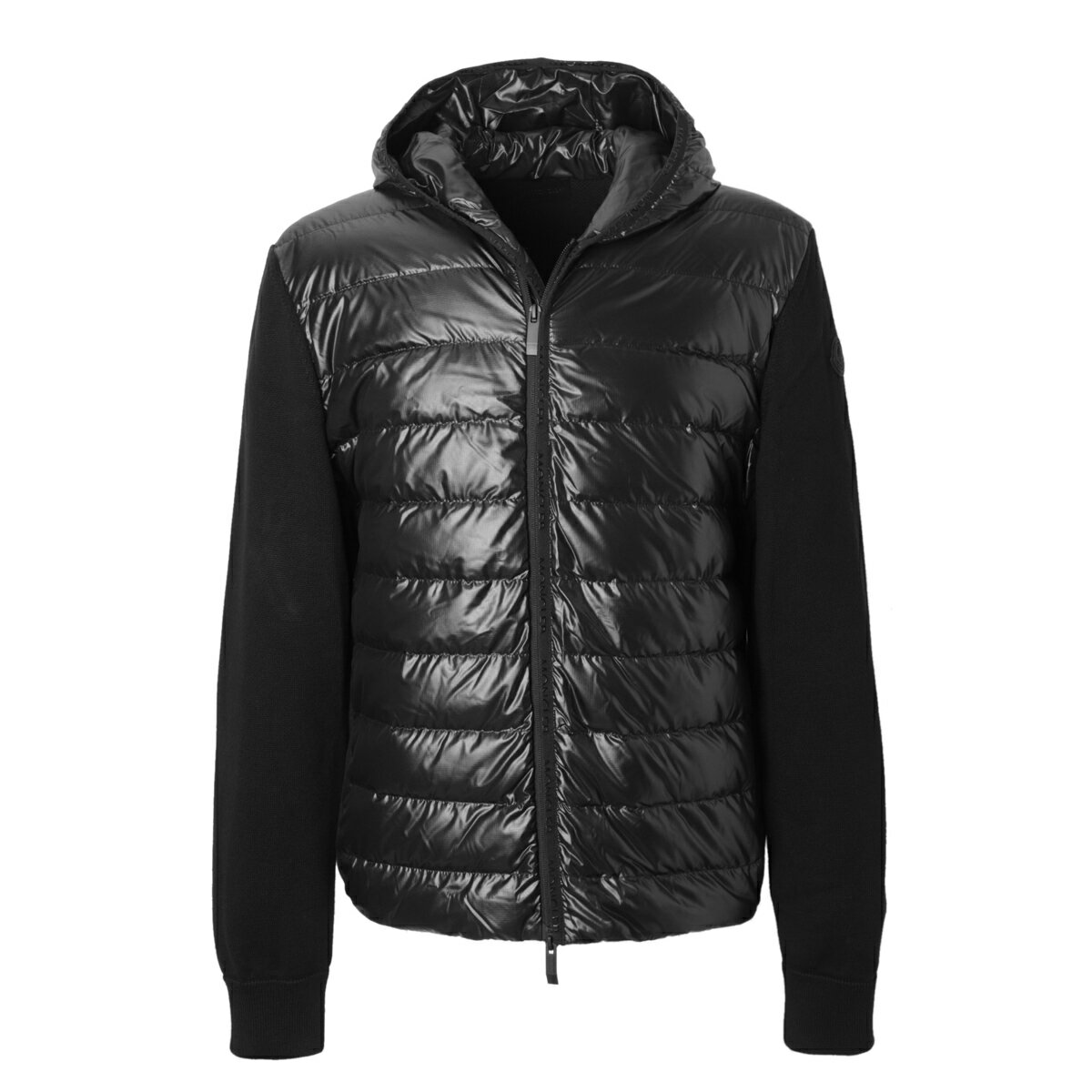 モンクレール MONCLER ダウン切り替え ジップアップ カーディガン ブラック 9b00004 m1113 999【返品送料無料】