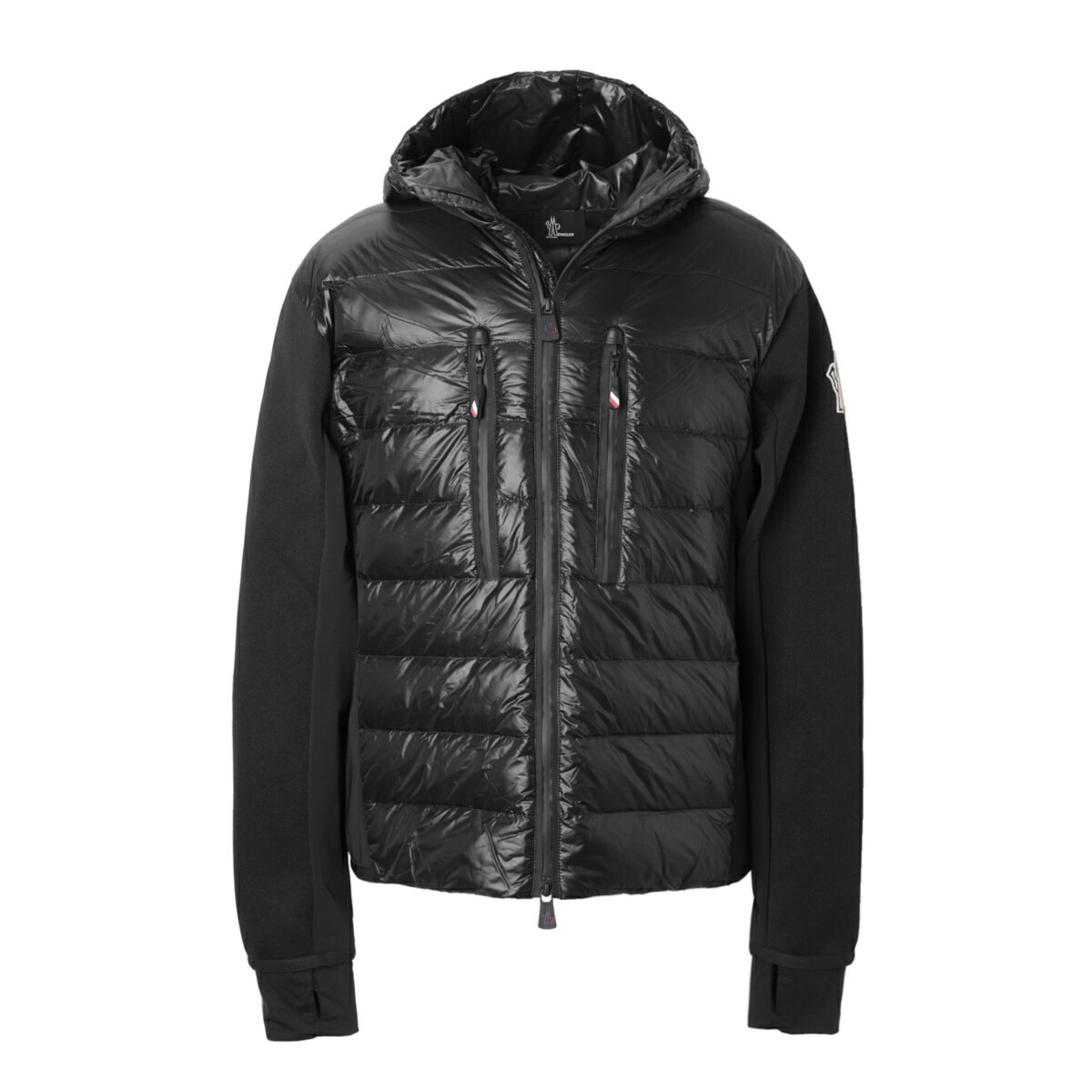 モンクレール グルノーブル MONCLER GRENOBLE ダウン切り替え ニットブルゾン ブラック 9b00008 c9043 999【返品送料無料】