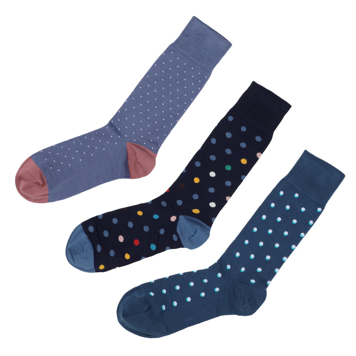 ݡ륹ߥ Paul Smith  3­å å ֥롼 m1a sock mspot 47 MEN SOCK 3 PACK SPOTSʸԲġ[2023AW]