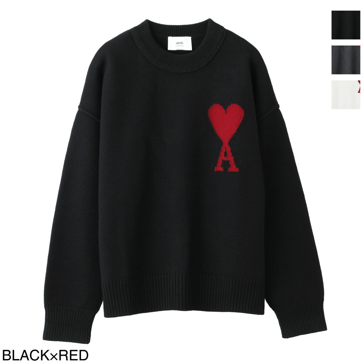 アミ AMI クルーネックニット メンズ レディース bfuks006 018 009 RED AMI DE COEUR SWEATER【返品送料無料】[202...