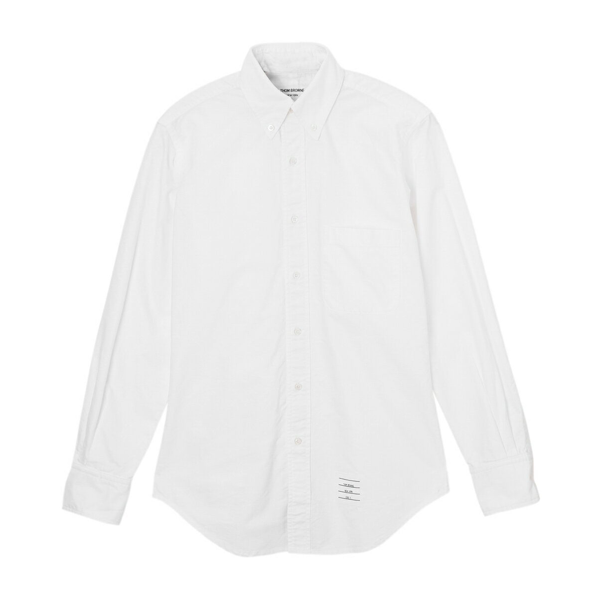 5߶Ѱۥȥ֥饦 THOM BROWNE. ܥ󥷥 ۥ磻 mwl010e f0313 100 CLASSIC L/S BD PC SHIRT W/CF GG PLACKET IN OXFORD̵