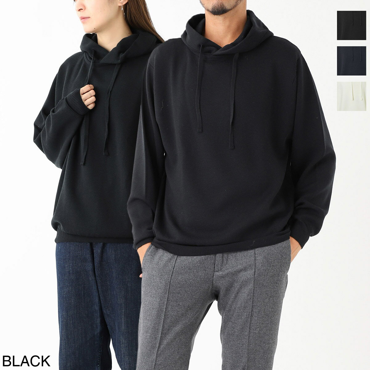 ジョンスメドレー JOHN SMEDLEY ニット パーカ フーディ rae black RAE 24ゲージ STANDARD FIT【返品送料無料】[2023AW]