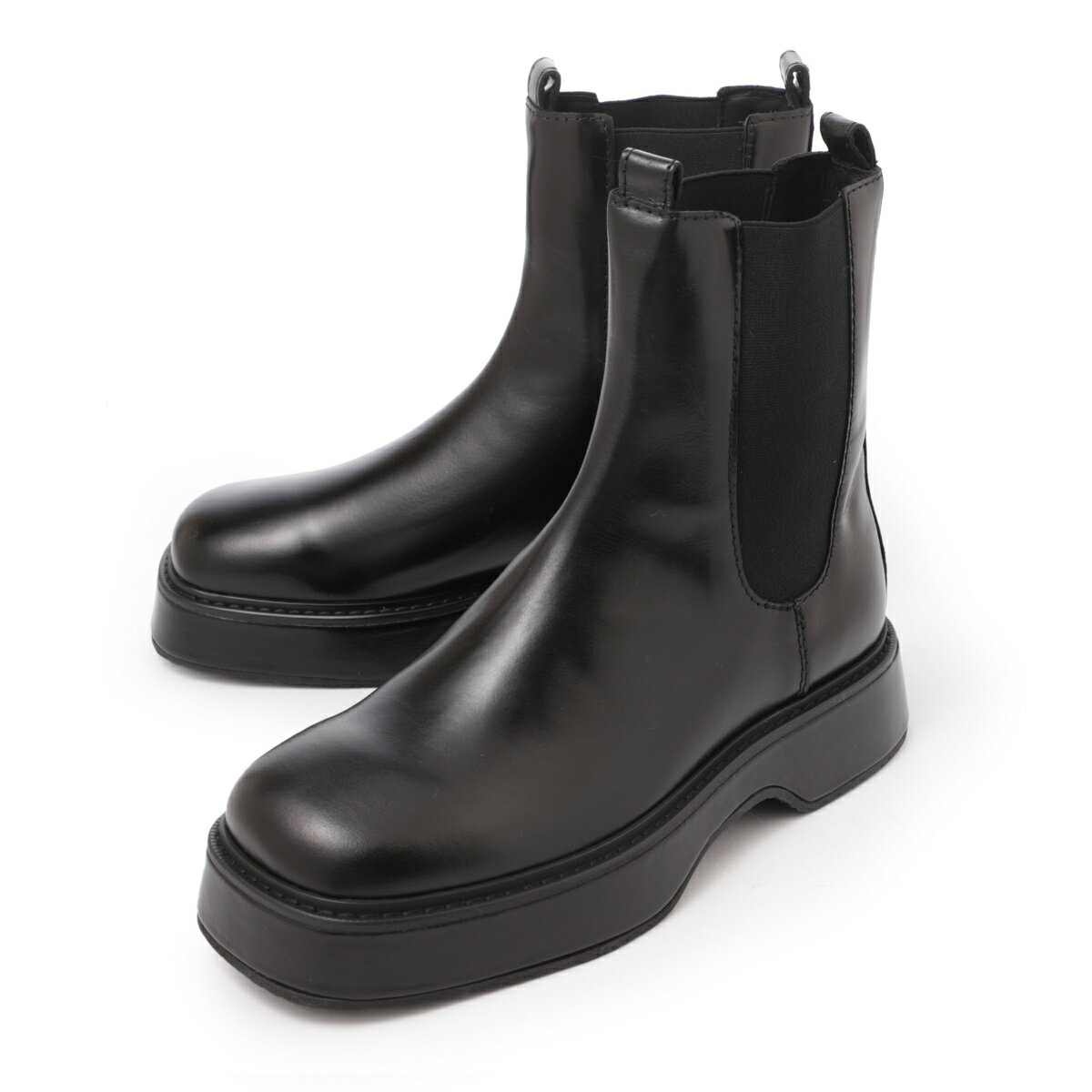 アミ AMI ALEXANDRE MATTIUSSI サイドゴアブーツ チェルシーブーツ ブラック メンズ レディース 大きいサイズあり usv200 al0016 001 LEATHER BOOTS