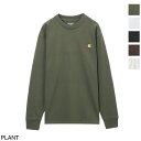 カーハート ワークインプログレス Carhartt WIP クルーネック 長袖Tシャツ メンズ i029955 1nqxx plant LS AMERICAN SCRIPT T-SHIRT