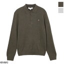 【アウトレット】メゾンキツネ MAISON KITSUNE ニット 長袖ポロシャツ lm00206kt1036 p360 khaki FOX HEAD PATC...