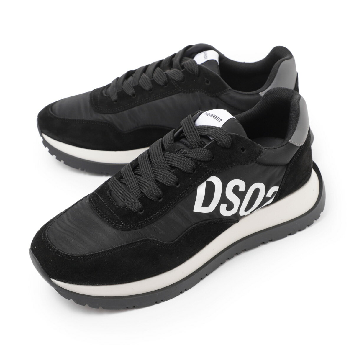 【アウトレット】ディースクエアード DSQUARED2 スニーカー ブラック snm0270 01601681 m1082 RUNNING【返品送料無料】[2023AW][outnew]