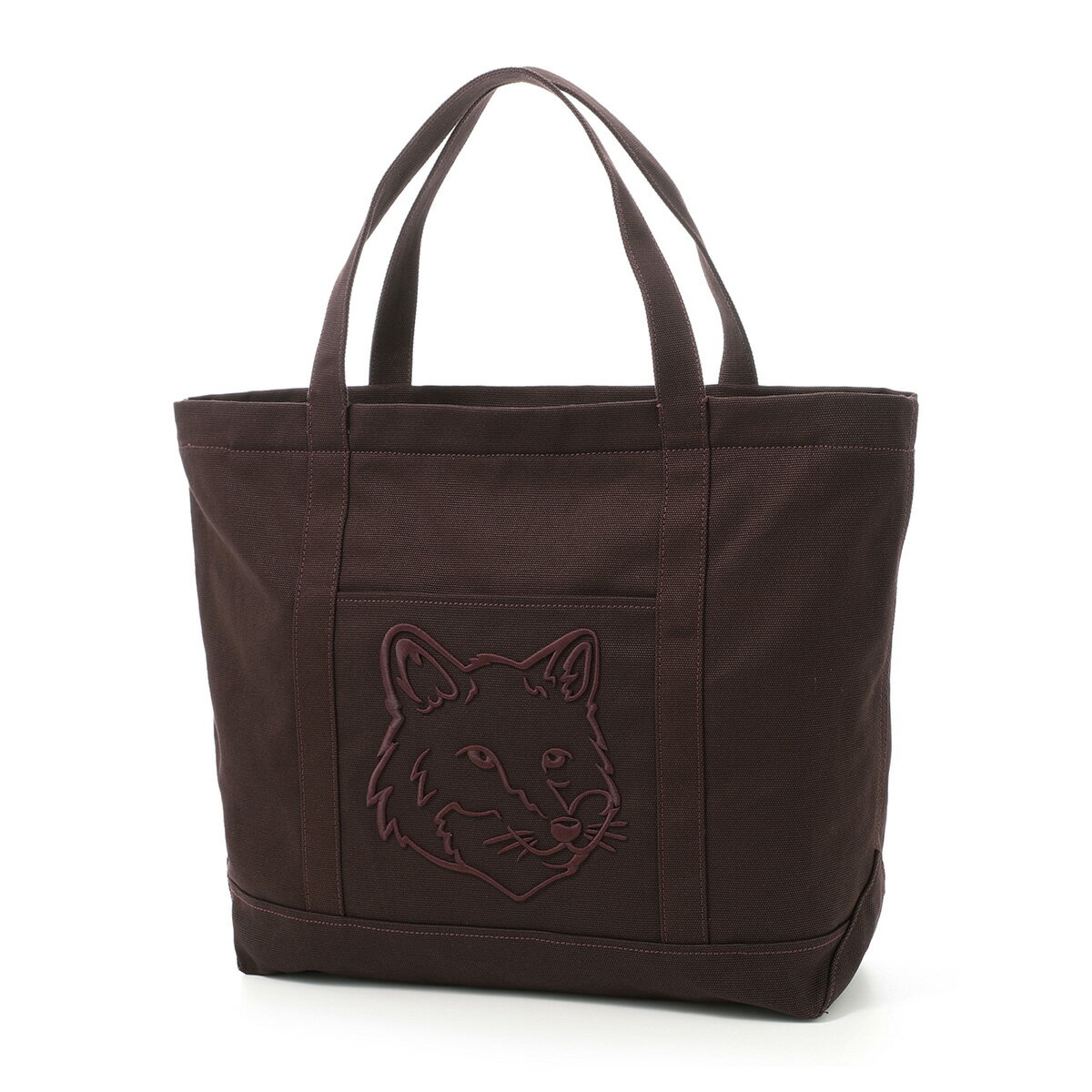 メゾンキツネ MAISON KITSUNE トートバッグ ブラウン メンズ レディース lw05104ww0083 p299 pecanbrown BOLD FOX HEAD CLASSIC TOTE BAG【返品送料無料】【ラッピング無料】 2023AW