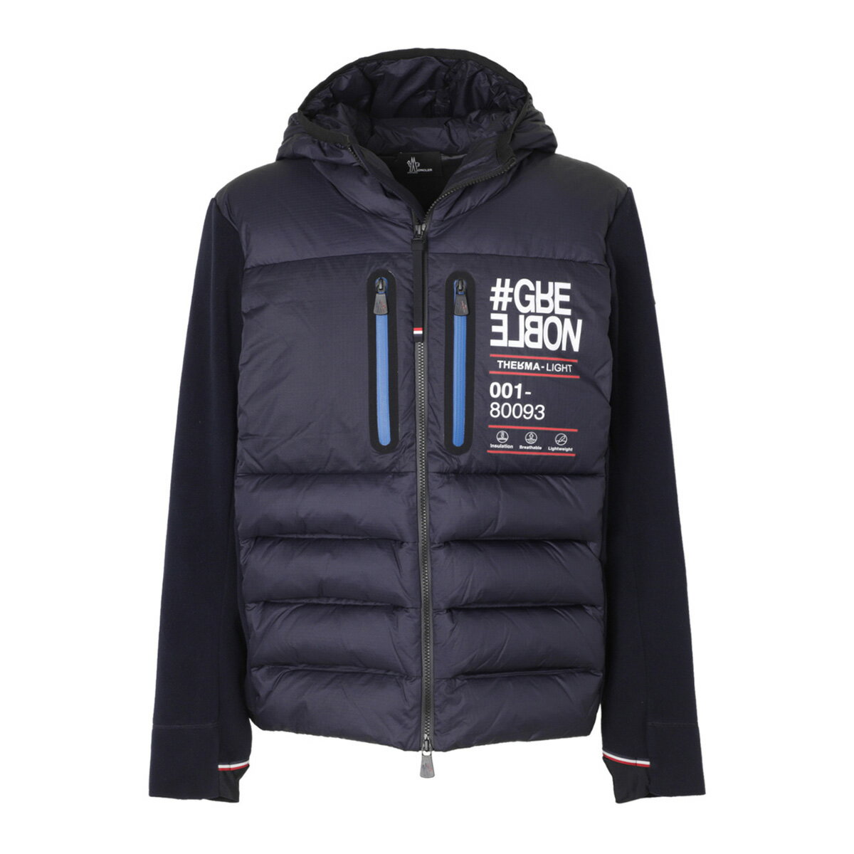 【アウトレット】【ラスト1点】モンクレール グルノーブル MONCLER GRENOBLE ダウン切り替え ジップアップ カーディガン ブルー メンズ 8g00035 80093 77d【返品送料無料】【ラッピング無料】 2023AW