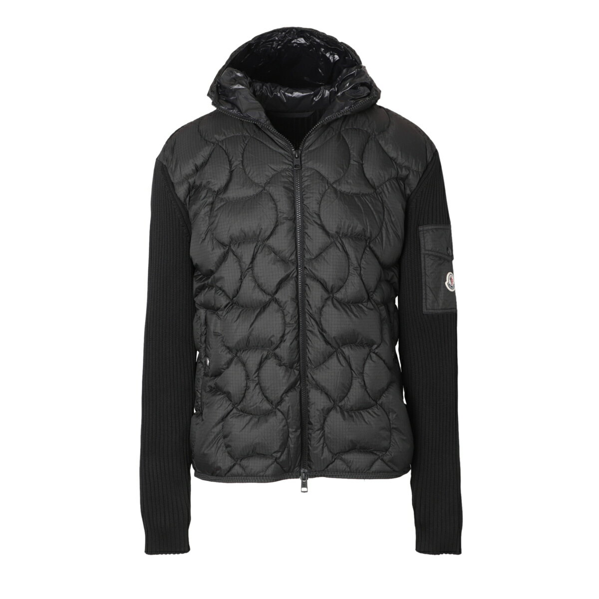 モンクレール MONCLER ダウン切り替え ジップアップ カーディガン ブラック 9b00025 m1124 999【返品送料無料】[2023AW]