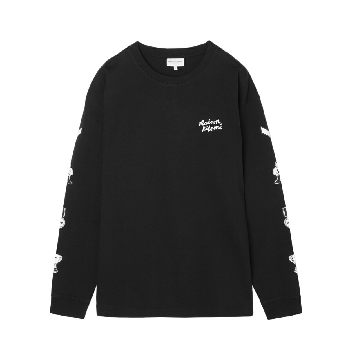 メゾンキツネ Tシャツ メンズ 【2万円均一】メゾンキツネ MAISON KITSUNE クルーネック 長袖Tシャツ ブラック メンズ lm00120kj0118 p199 black PRIZES COMFORT LONG SLEEVE TEE-SHIRT【返品送料無料】【ラッピング無料】[2023AW]