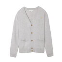 メゾンキツネ MAISON KITSUNE Vネック カーディガン グレー メンズ lm00507kt1006 h120 lightgreymelange BABY FOX PATCH REGULAR CARDIGAN