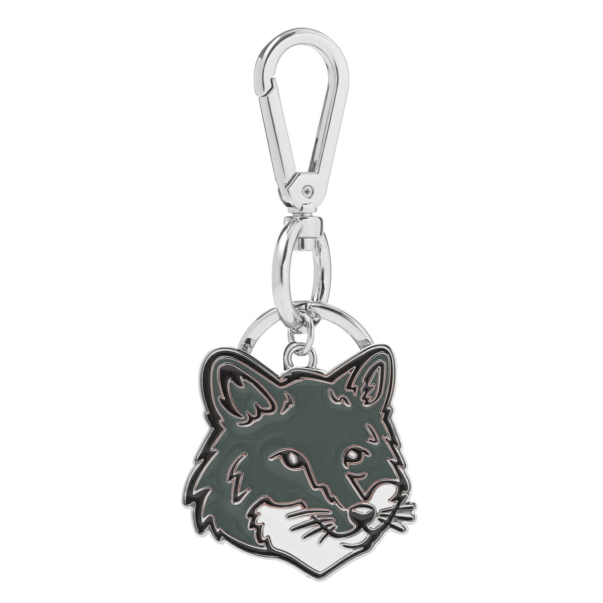 メゾンキツネ MAISON KITSUNE キーリング グリーン メンズ レディース lm06904am1002 p384 militarygreen BOLD FOX HEAD METAL KEYRING