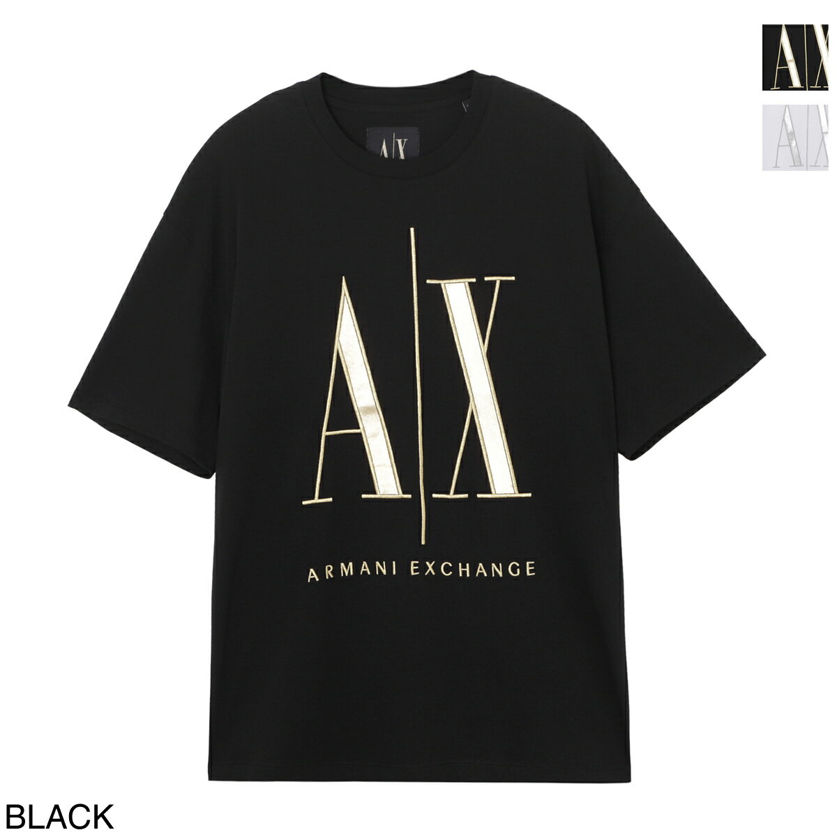 【5/18限定!当選確率1/2!MAX100%POINT BACK!※要エントリー】アルマーニエクスチェンジ ARMANI EXCHANGE クルーネックTシャツ メンズ 8nztpq zjh4z 1200 ICON【返品送料無料】【ラッピング無料】[2023AW]