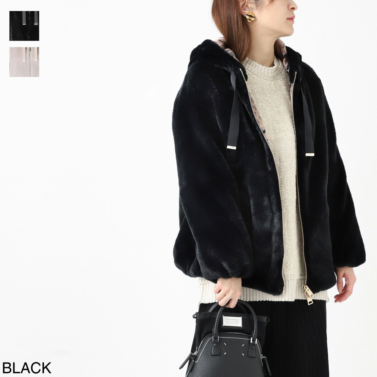 ヘルノ HERNO ボアジャケット レディース 大きいサイズあり gi0138d 12422 9300 SOFT OVERSIZE BOMBER【返品送料無料】【ラッピング無料】