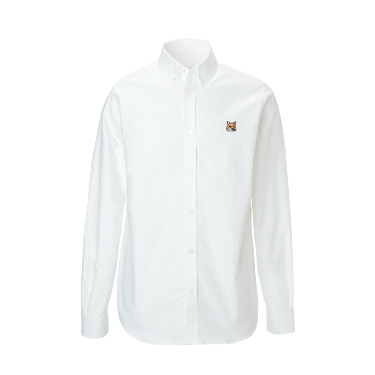 メゾンキツネ MAISON KITSUNE ボタンダウンシャツ 長袖シャツ ホワイト メンズ lm00404wc2010 p100 white 