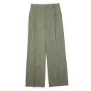 ロエベ LOEWE コットンパンツ トラウザーズ グリーン メンズ h526y04web 4430 PLEATED TROUSERS【返品送料無料】【ラッピング無料】[2024SS]