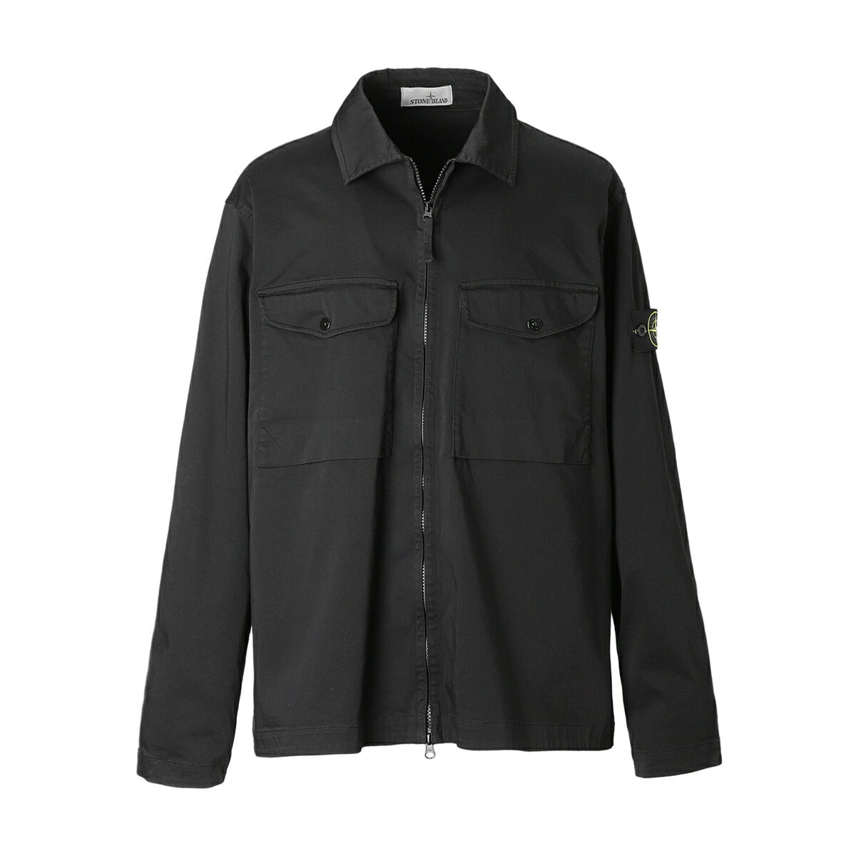 ストーンアイランド STONE ISLAND シャツジャケット ブラック メンズ 801510812 v0029 10812【返品送料無料】【ラッピング無料】 2024SS